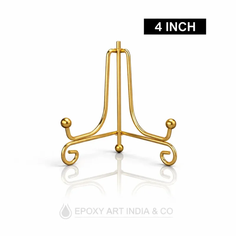 4 Inch Metal Folding Stand for Display | Adjustable Stand for Resin Art Frames, Plates & Crafts