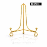 10 Inch Gold Metal Folding Stand for Display | Adjustable Stand for Resin Art Frames, Plates & Crafts