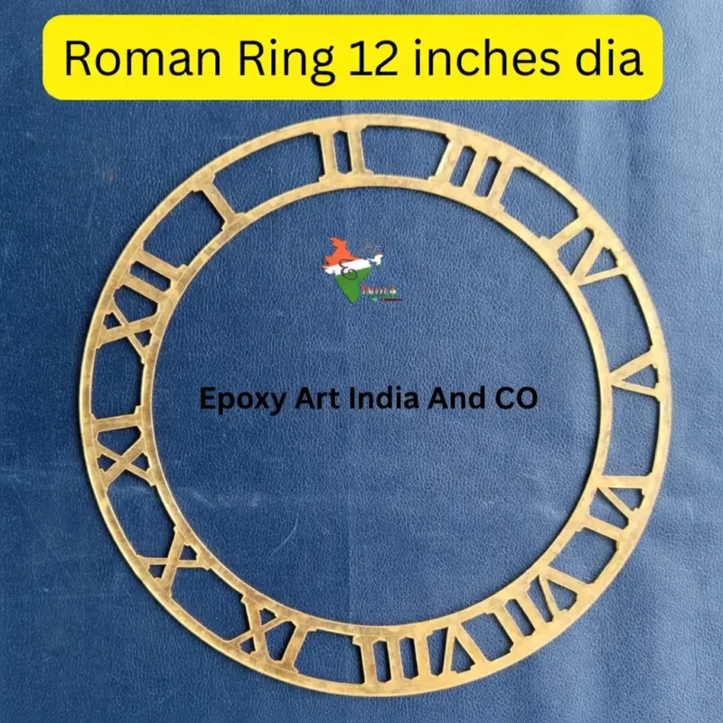 12 Inch Roman Clock Ring for Resin Art | MDF Clock Base with Roman Numbers for DIY Wall Clock
