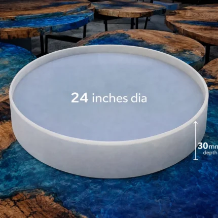 Table Top 24-Inch Big Round Resin Mold – Silicone Mold for DIY Table Tops (30mm Deep)