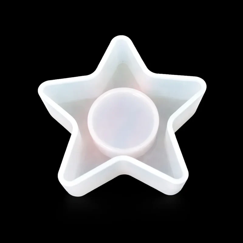 3″ Star Shape Tealight Candle Holder Silicone Mold for Resin Art