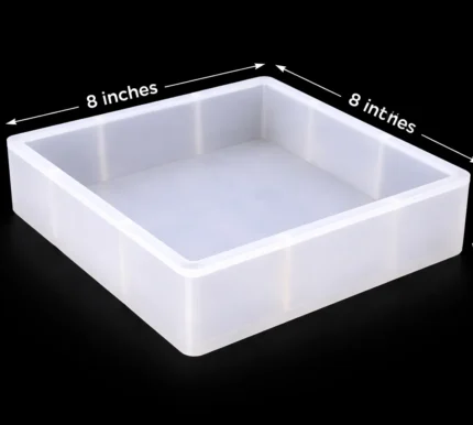 8″ × 8″ Square Deep Casting Silicone Mold (50mm Deep) for Resin Art