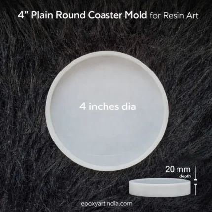 4-Inch Round Coaster Silicone Mold – 20mm Deep for Resin Art
