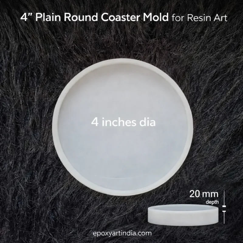 4-Inch Round Coaster Silicone Mold – 20mm Deep for Resin Art
