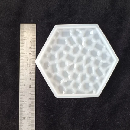 Hexagon Mosaic Texture Coaster Mould | Silicone Resin Coaster Mold