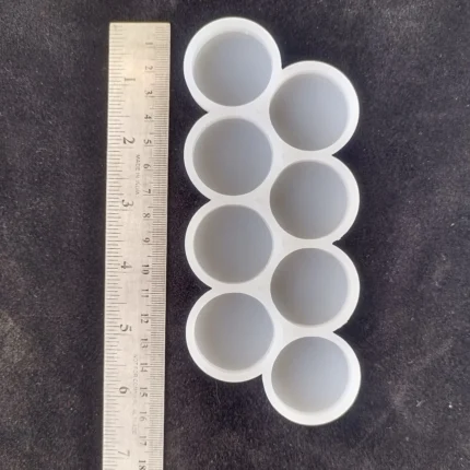 8 Cavity Round Keychain & Pendant Mould | Silicone Resin Mold for Keychains, Jewelry & DIY Crafts