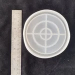 Holographic Big Round Trinket Coaster Mould | Silicone Resin Mold for Trinket Tray, Large Coaster