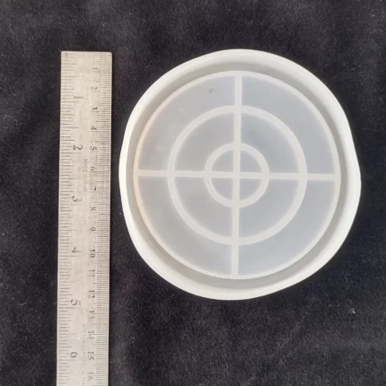 Holographic Big Round Trinket Coaster Mould | Silicone Resin Mold for Trinket Tray, Large Coaster