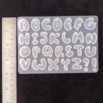 Small Bubble Shaped Alphabet Mold | Silicone Resin Mold for Letters, Numbers & DIY Crafts