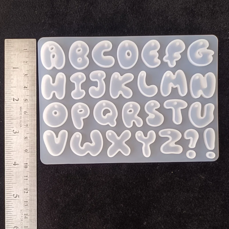 Small Bubble Shaped Alphabet Mold | Silicone Resin Mold for Letters, Numbers & DIY Crafts