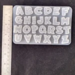 Small Blocky Striped Letters Mold | Silicone Resin Mold for Letters