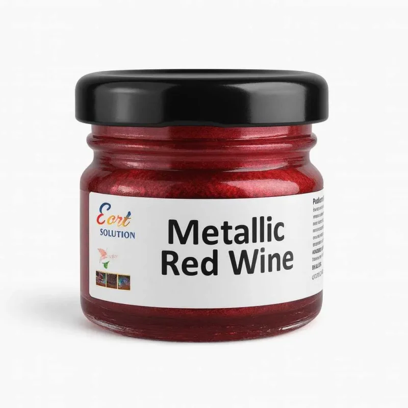 Red Wine Metallic Gel Pigment – Premium Shimmer Color Paste for Resin Art