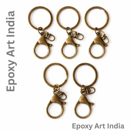 Lobster Key Chain Hooks Set of 5 for Resin Art | Antique Bronze Metal Lobster Clasp for Keychains | DIY Resin Craft Supplies India