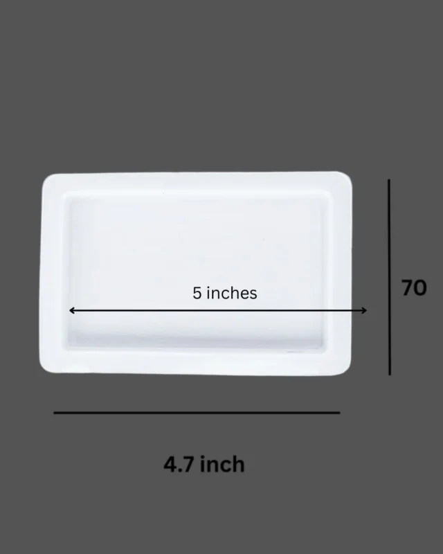 Silicone Rectangle Coaster Mold for Resin Art – 5 Inches