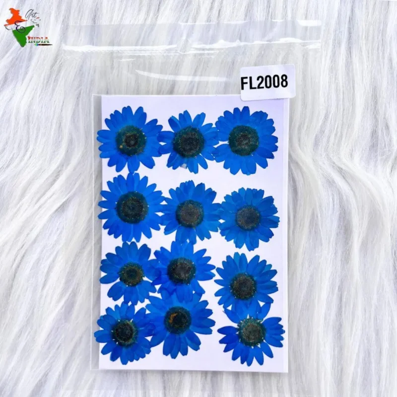 Ink Blue Daisy Pressed Dry Flower for Resin Art