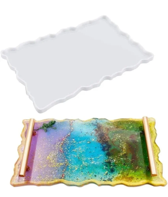 12×9 Inch Agate Tray Silicone Mold for Resin Art