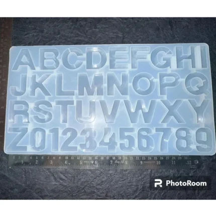 Alphabet Resin Mold – Front Pour, Without Keychain Hole