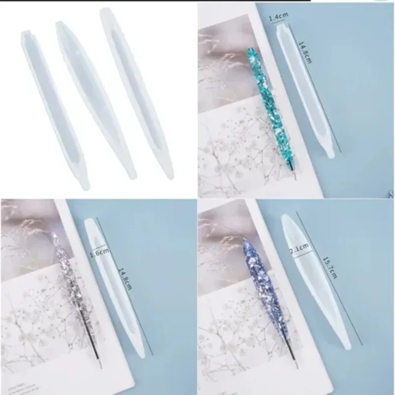 Set of 3 Pen Mold for Resin Art | Silicone Pen Mould for DIY Epoxy