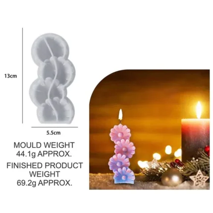 4 Daisy Flower Candle Mould – DIY Floral Candle Silicone Mould