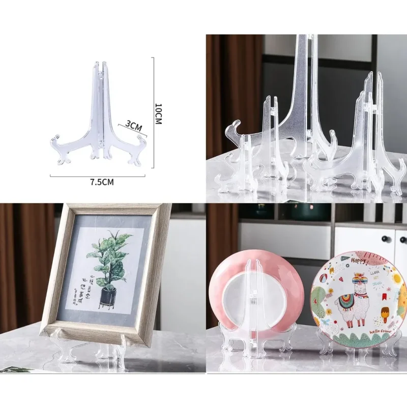 4 Inch Plastic Folding Stand for Display | Mini Stand for Resin Art Frames, Plates & Crafts