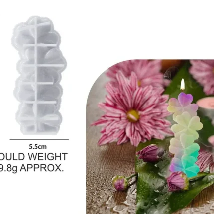 4 Leaf Flower Candle Mould | Silicone Candle Mold for DIY Wax