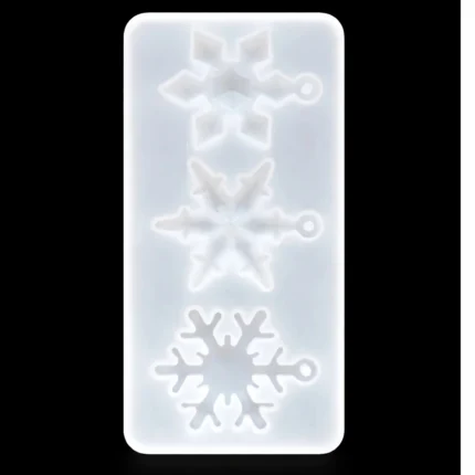 Christmas Snow Silicone Resin Mold (3 Cavity) – 2″ × 6″ for Resin Art