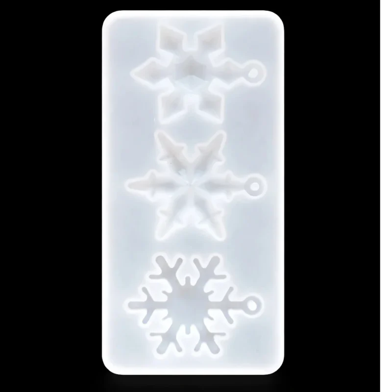 Christmas Snow Silicone Resin Mold (3 Cavity) – 2″ × 6″ for Resin Art