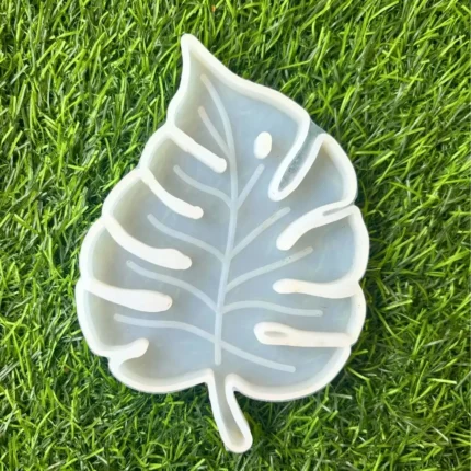 Palm Leaf Silicone Coaster Mold for Resin Art – 5 Inch