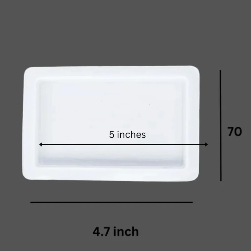 Silicone Rectangle Coaster Mold for Resin Art – 5 Inches