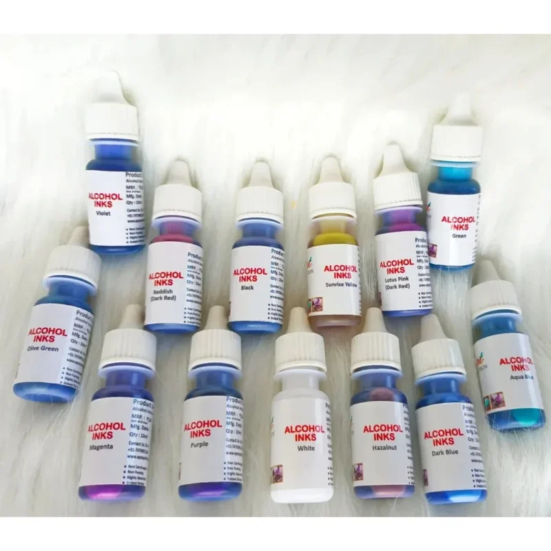Alcohol Ink Set of 13 Bottles for Resin Art