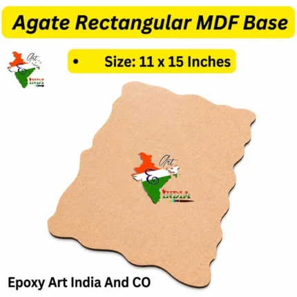 Agate Rectangular MDF Base 11x15 Inch (8mm Thick) for Resin Art | Tray, Name Plate & Wall Art DIY Board