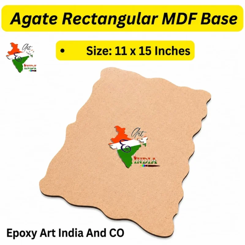 Agate Rectangular MDF Base 11x15 Inch (8mm Thick) for Resin Art | Tray, Name Plate & Wall Art DIY Board