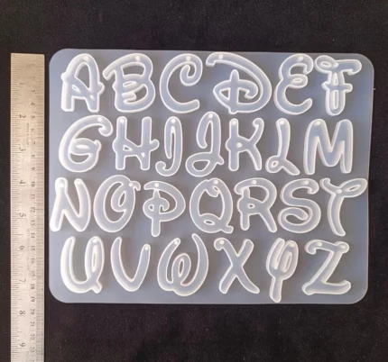 Big Round Doodle Letters Silicone Mould for Resin Art & DIY Crafts