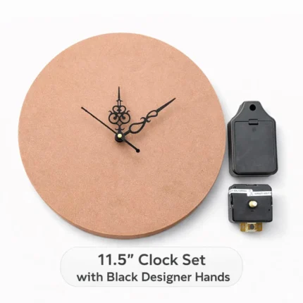 11.5" Clock Set with Black Hands – DIY Resin Wall Clock Kit with Clock Machine (Designer Type 1)