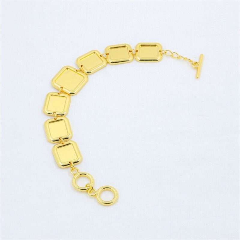 Square Bracelet Base for Resin Art | Metal Bracelet Frame for DIY Jewelry Making