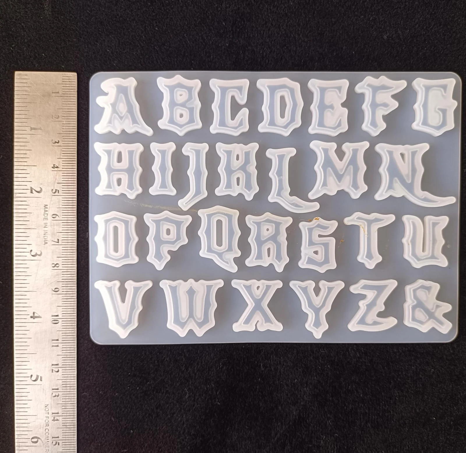Small Gothic Mold for Resin Art – Silicone Alphabet & Design Mold for DIY Crafts Small Gothic Mold for Resin Art – Silicone Alphabet & Design Mold for DIY Crafts