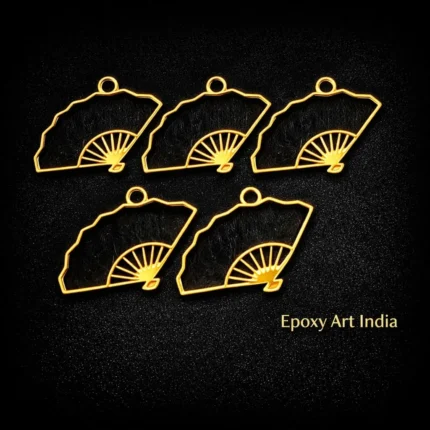 Fan Shape Bezels for Resin Art, DIY Jewelry Making Frames Set of 5