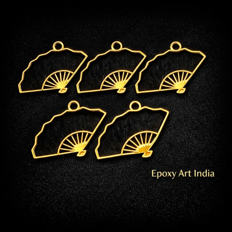 Fan Shape Bezels for Resin Art, DIY Jewelry Making Frames Set of 5