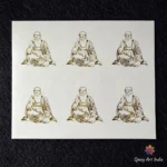 Guru Nanak Ji Embossed Gold Sticker Sheet – A4 for Resin Art & Spiritual