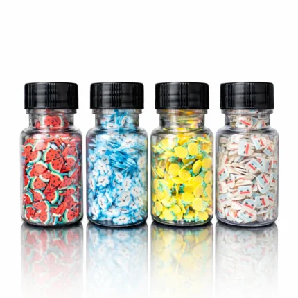 Colorful Resin Art Fillers – Mini Fruit Polymer Clay Pack (MM22) | Set of 4 (10gm Each) | Cute Fruit Slices for Resin & Nail Art