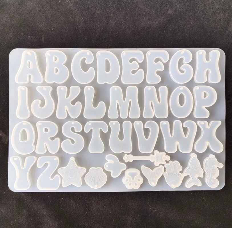 Ocean Letter Mold for Resin Art – Alphabet Silicone Mold for DIY Crafts