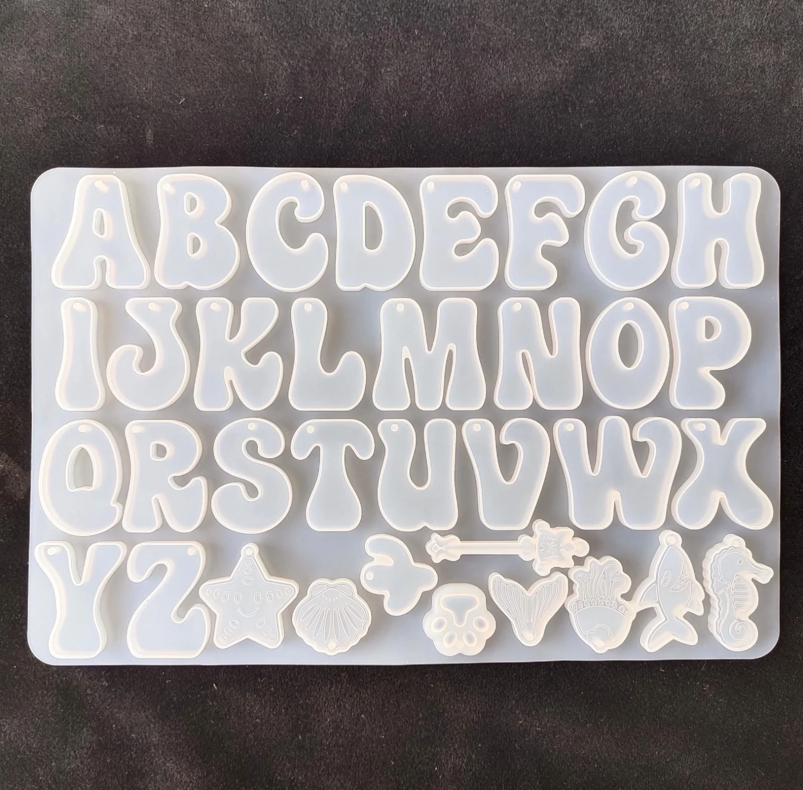 Ocean Letter Mold for Resin Art – Alphabet Silicone Mold for DIY Crafts Ocean Letter Mold for Resin Art – Alphabet Silicone Mold for DIY Crafts