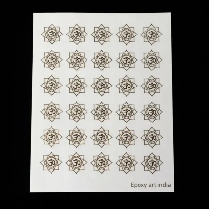 Om Embossed Gold Sticker Sheet – A5 for Resin Art & Spiritual Crafts