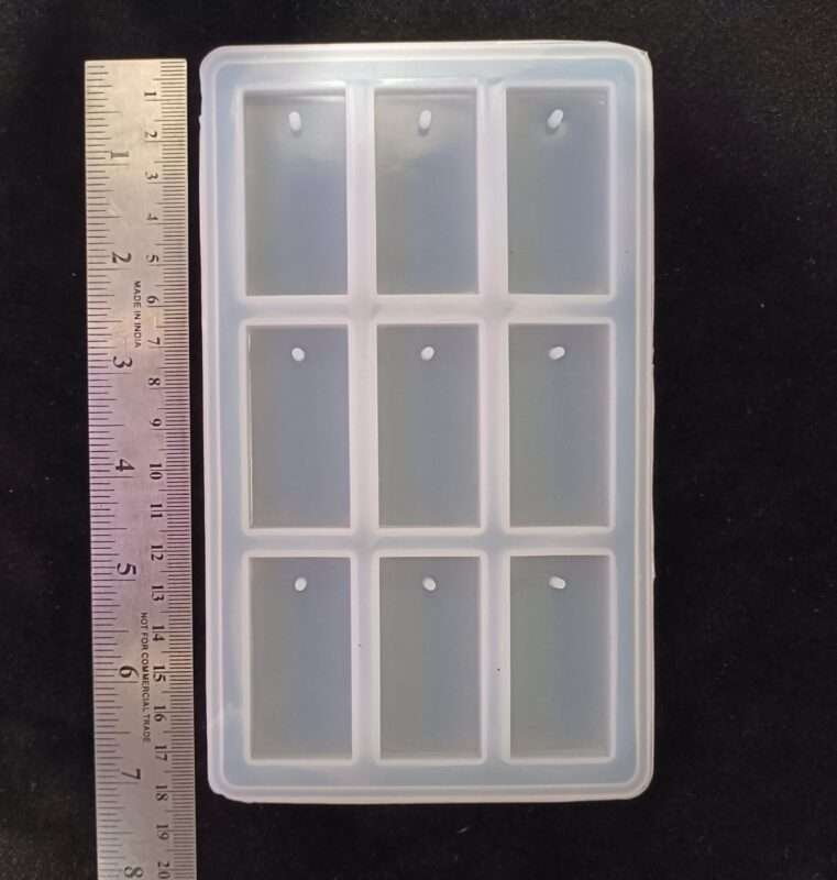 9 Cavity Rectangle Silicone Mold for Resin Art & DIY Crafts