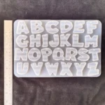 Big Blocky Striped Letters Mold | Silicone Resin Mold for Letters