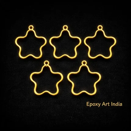 Flower Bezels Set of 5 for Resin Art DIY Jewelry Making Frames