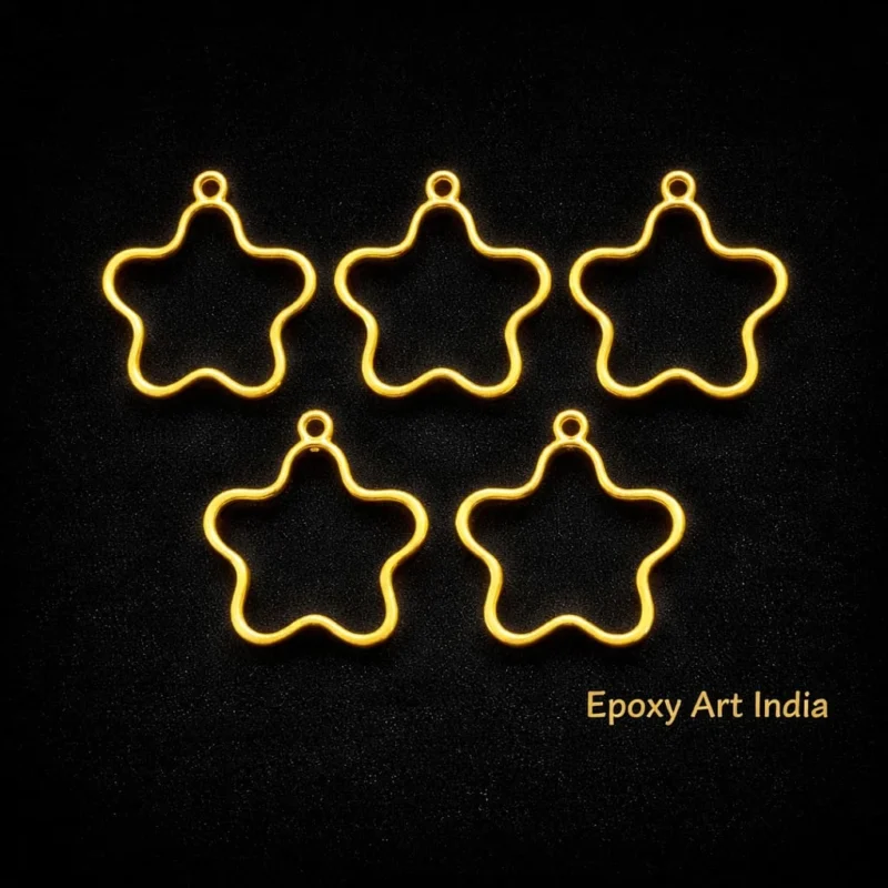 Flower Bezels Set of 5 for Resin Art DIY Jewelry Making Frames