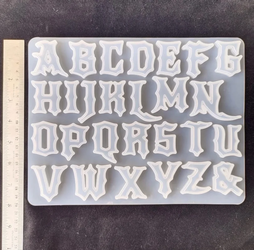 Big Gothic Mold for Resin Art – Silicone Alphabet & Design Mold for DIY Crafts