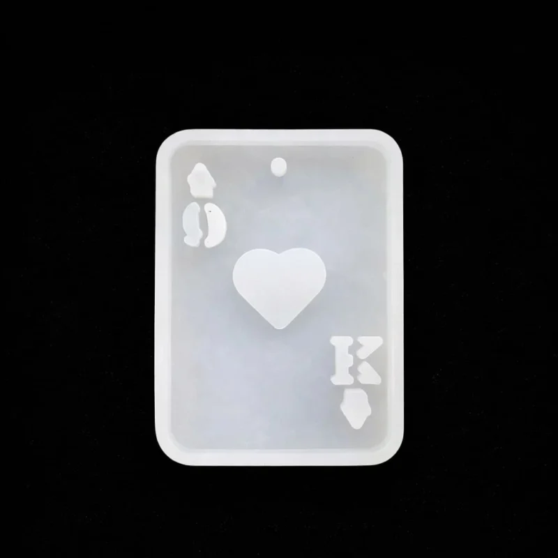 Heart Keychain Rectangle Silicone Mold for Resin Art – DIY Resin Pendant & Keychain Mold