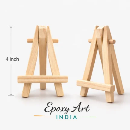 4 Inches Wooden Easel Stand for Resin Art & Display